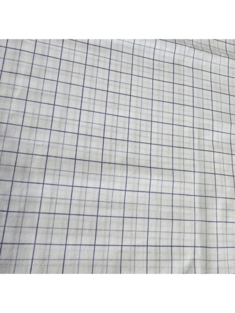 St Mary's Percale Twin Size Flat Sheet Tulips Embroidery Blue White Vintage USA